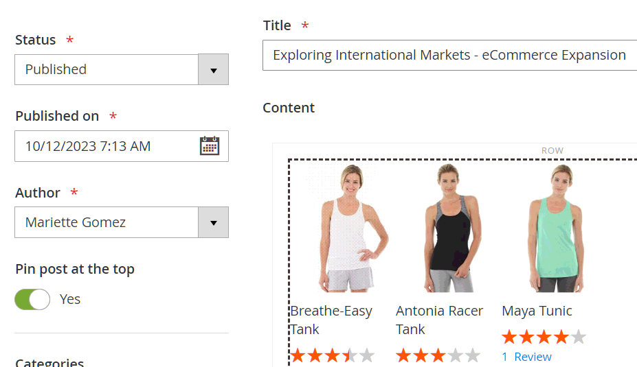 Publish date and time field on a post
