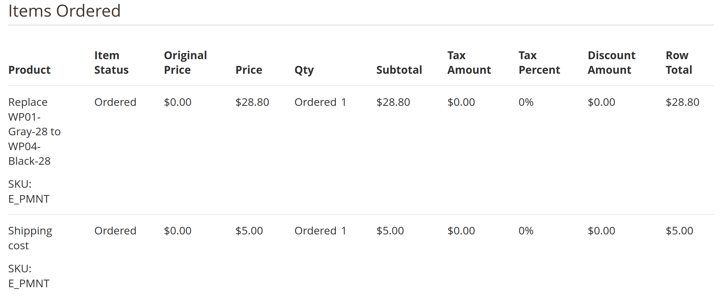Extra payment order with the E_PMNT product in Magento sales