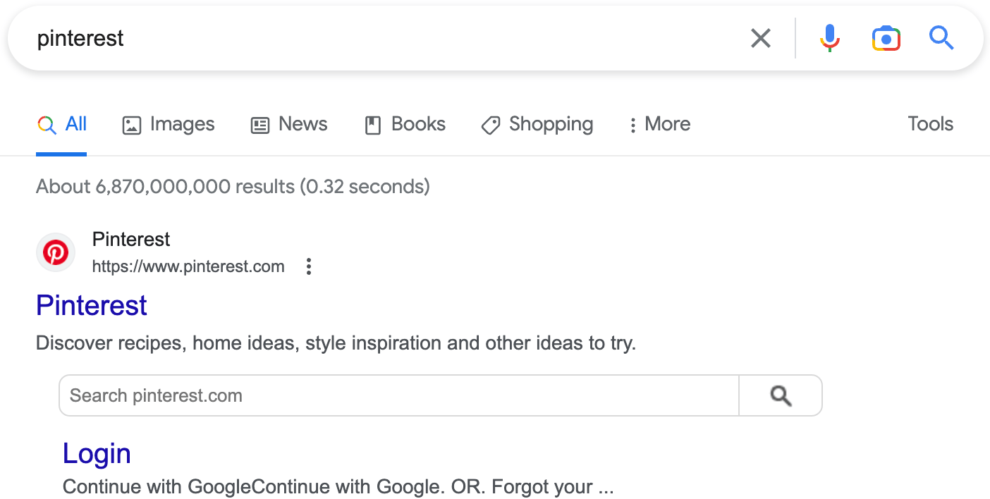 Google Sitelinks Search Box