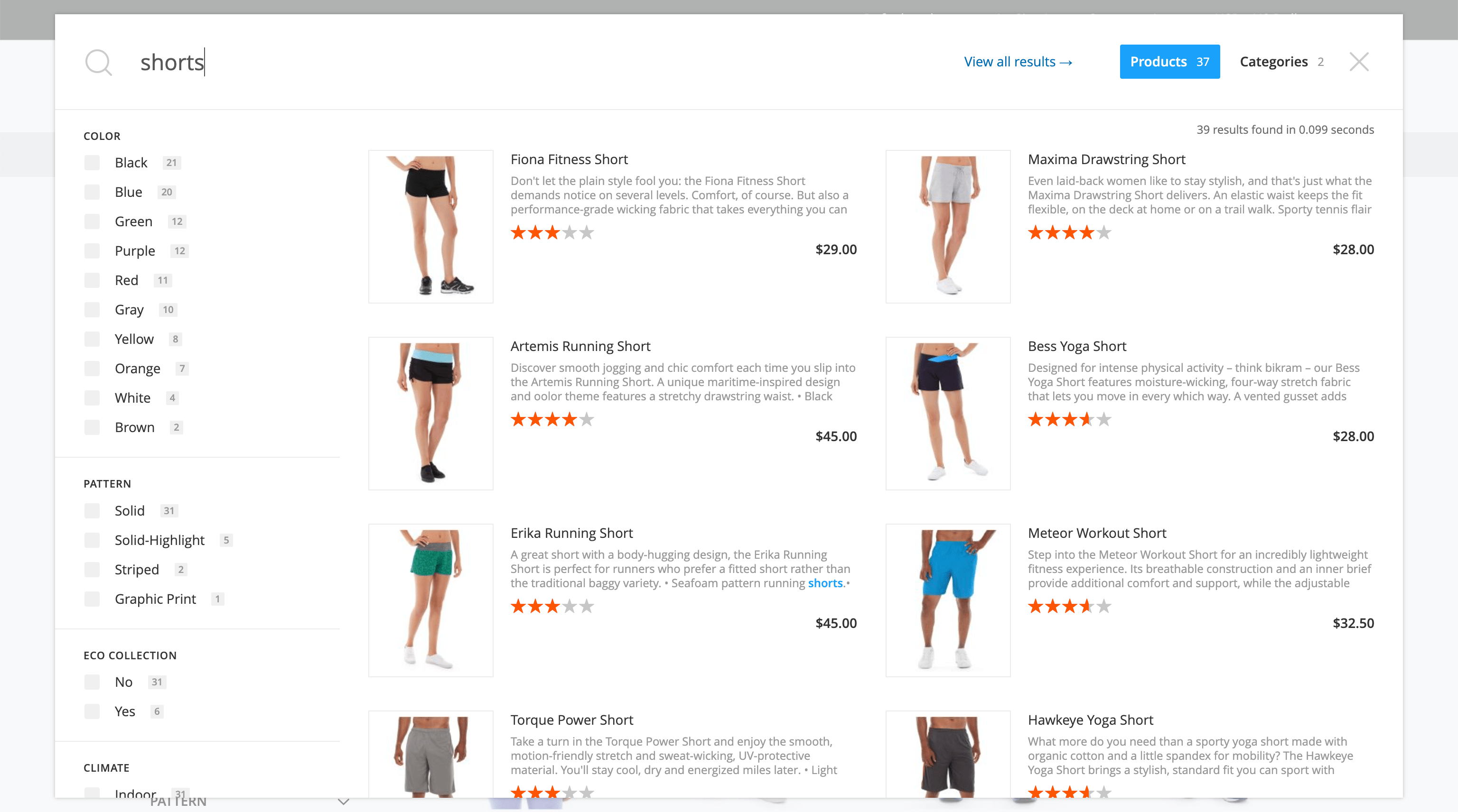 Magento 2 Elasticsearch full page mode