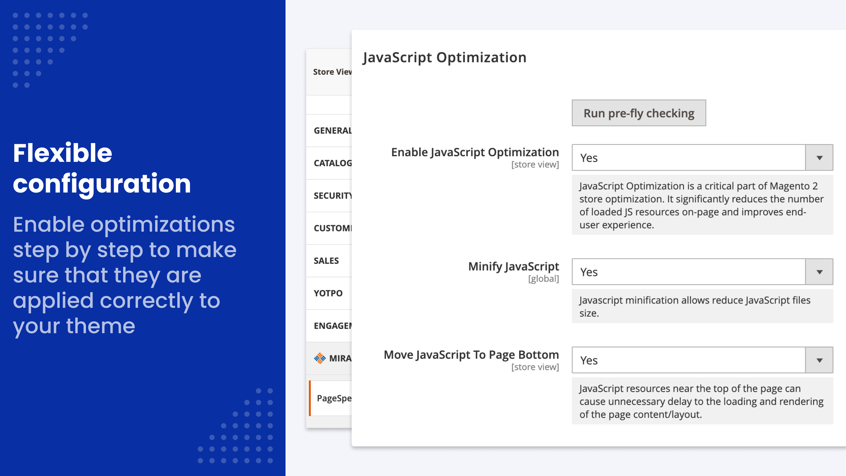 Simple extension configuration