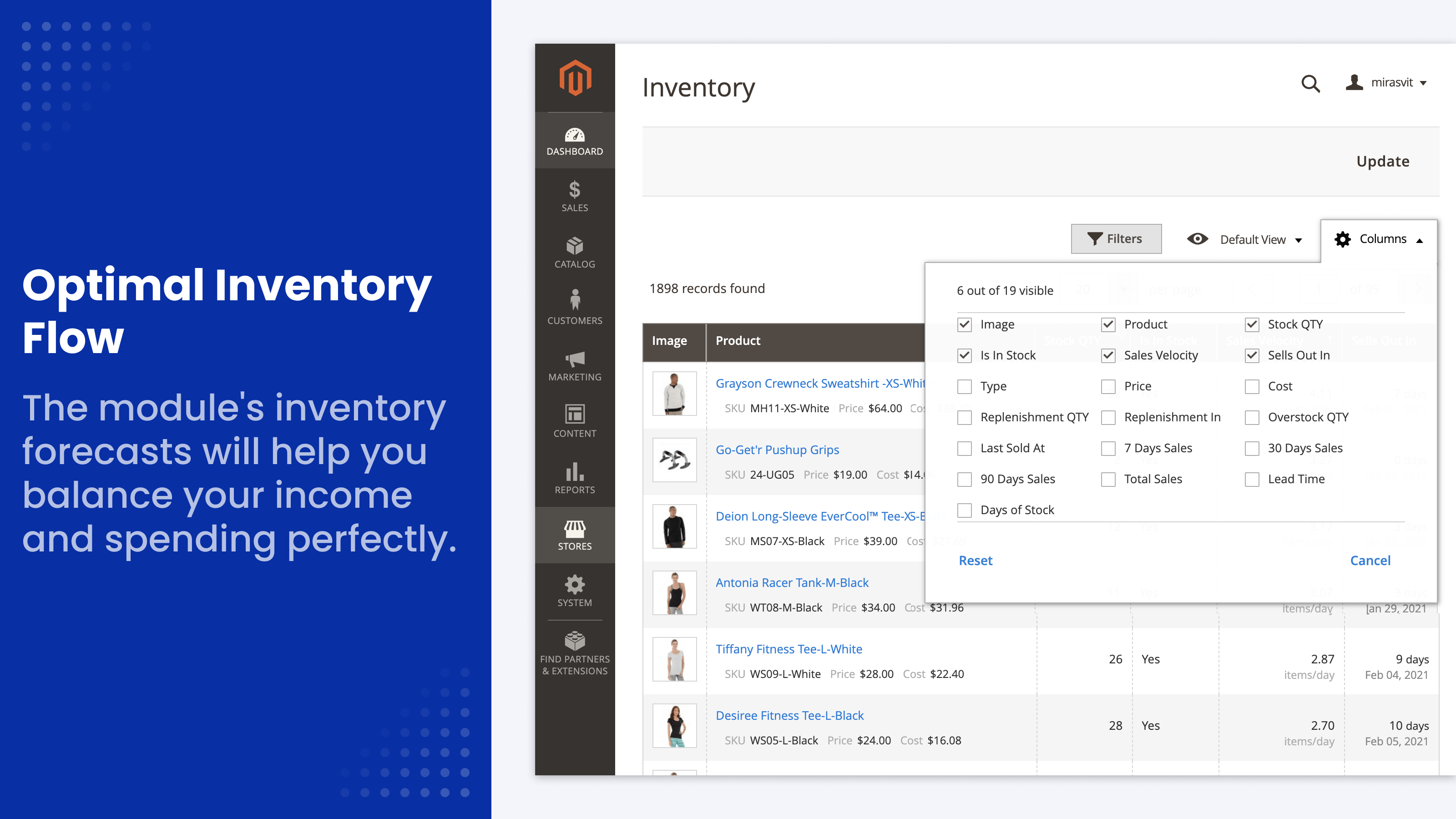 Magento 2 Inventory Report