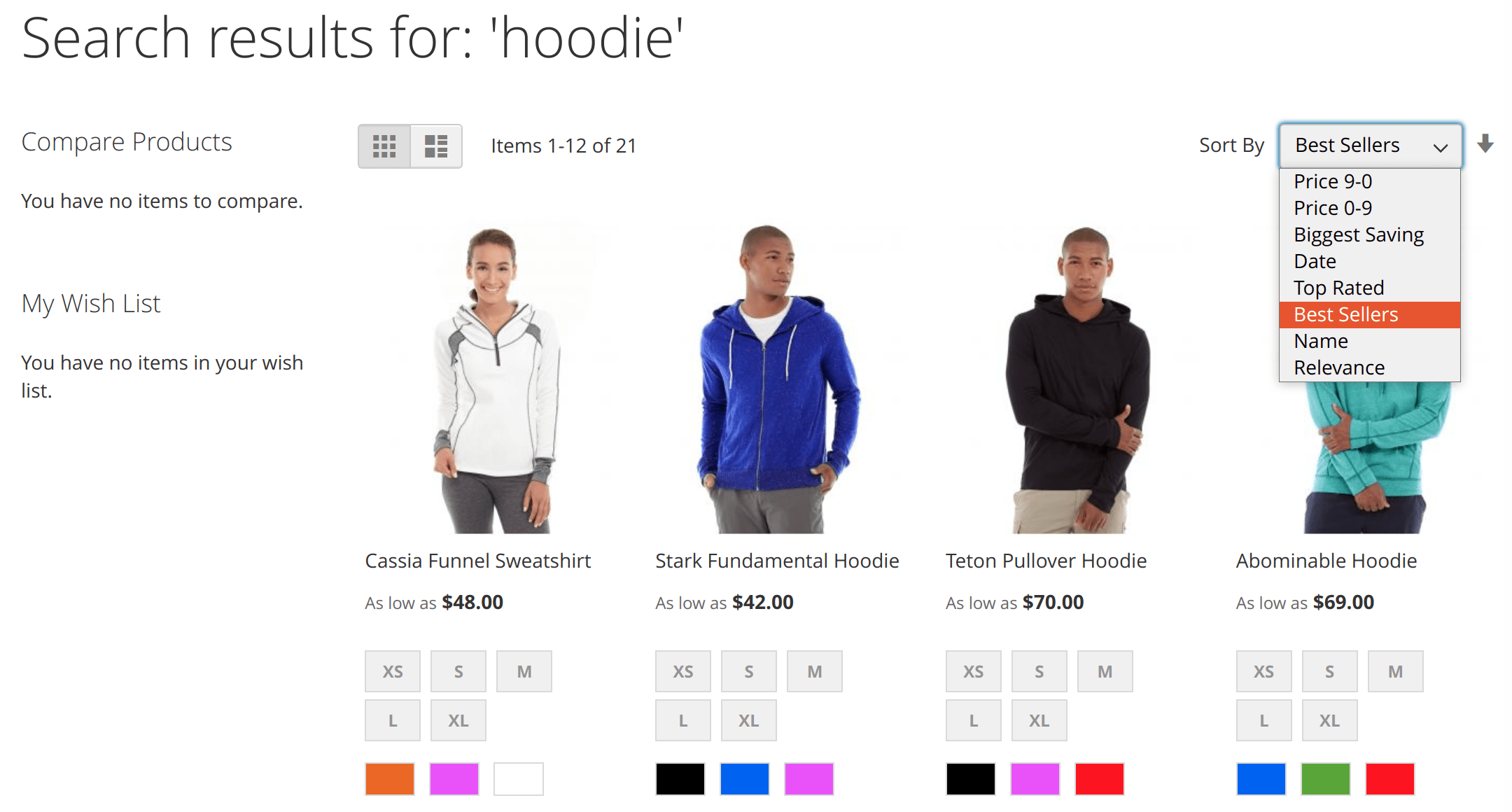 Using custom sorting criteria within site search in Mirasvit Magento 2 Improved Sorting module.