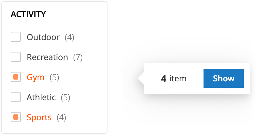 Applying several filters with one button click
