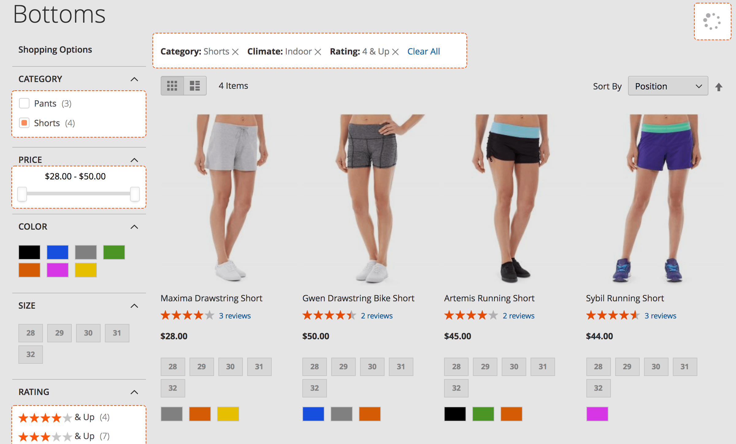 Advanced layered navigation for Magento 2. Left side filters