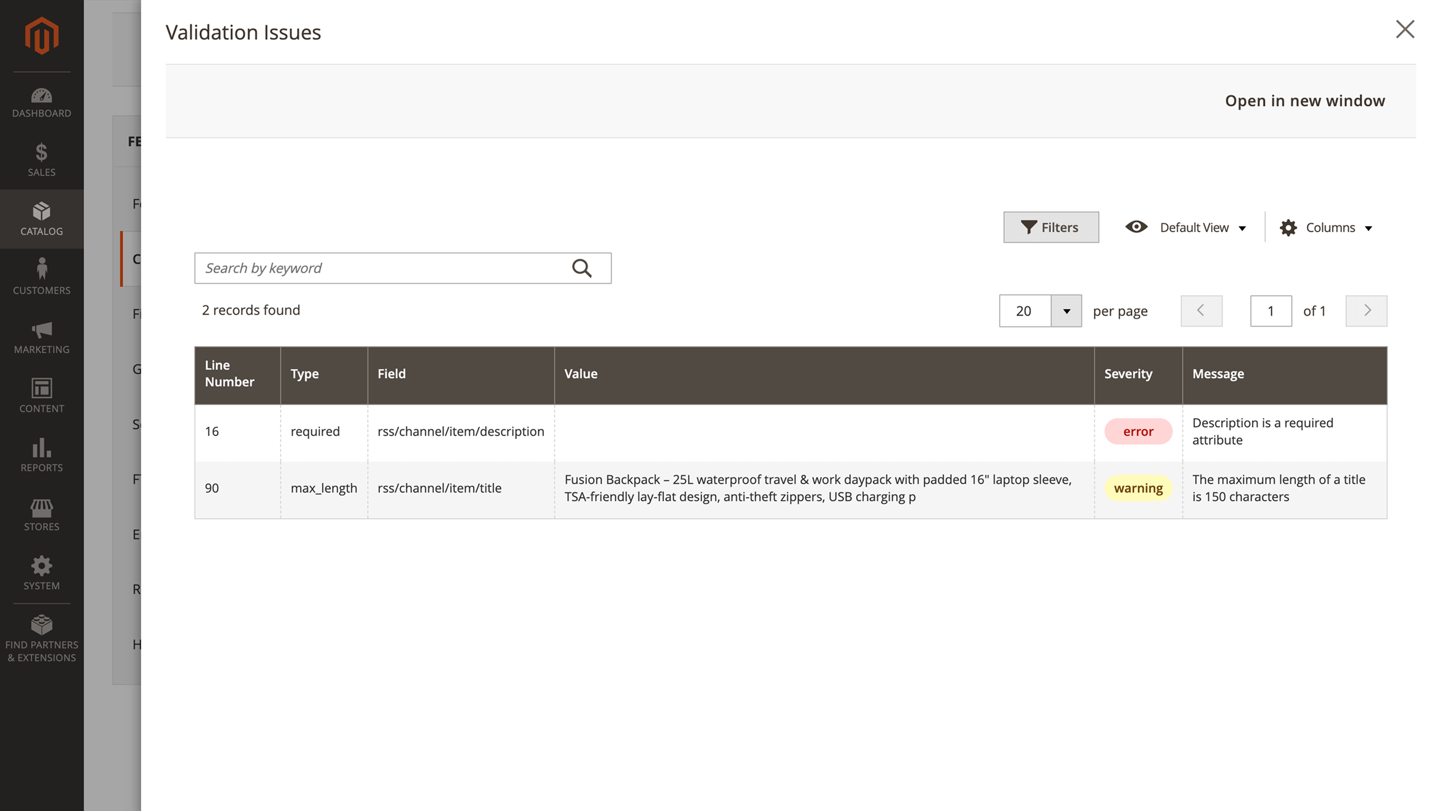 Magento Google product feed