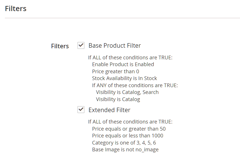 Magento Google product feed