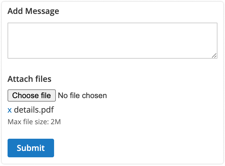 File attachments on an RMA message