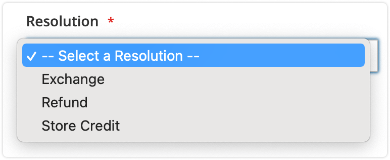 RMA resolutions settings