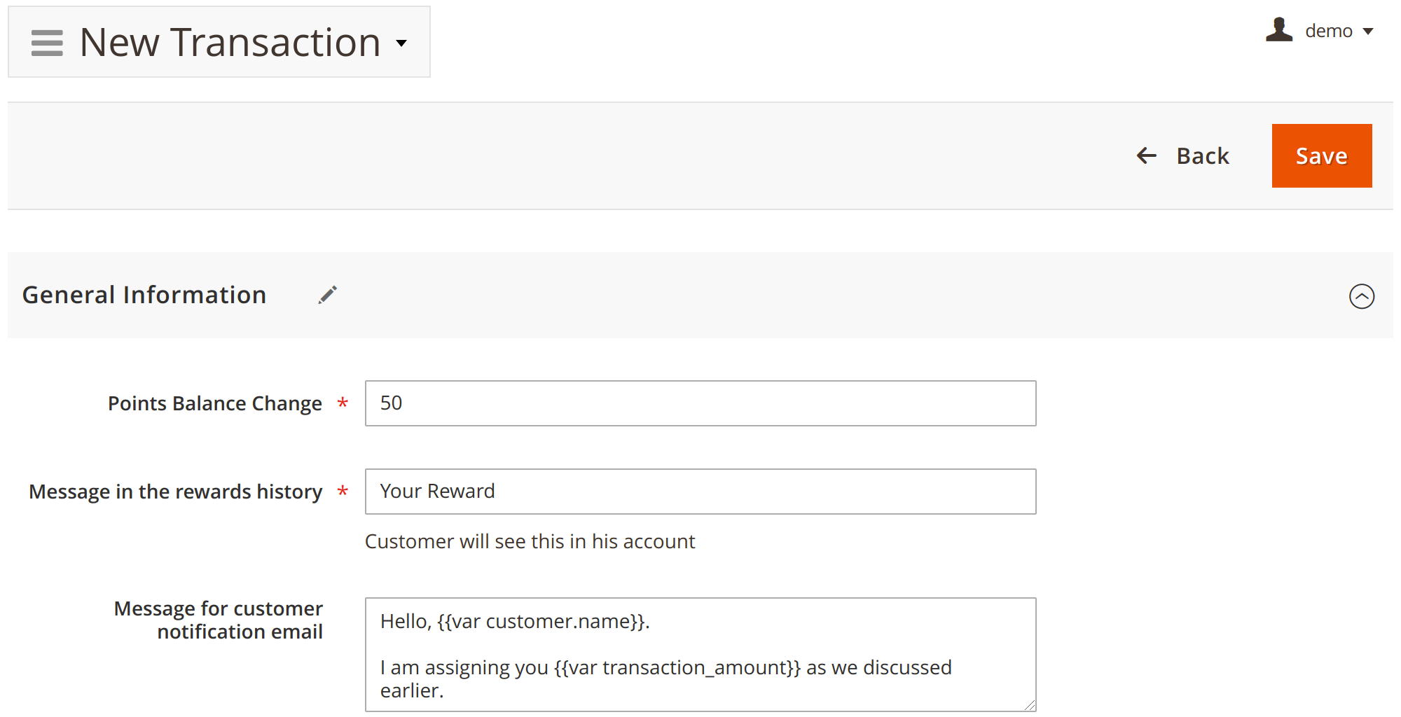 Assigning points manually in Mirasvit Magento 2 Loyalty Program module.