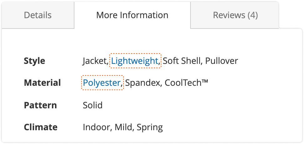 Crosslinking a page in Mirasvit Advanced SEO Suite Magento 2 module - the best SEO suite for Magento 2.
