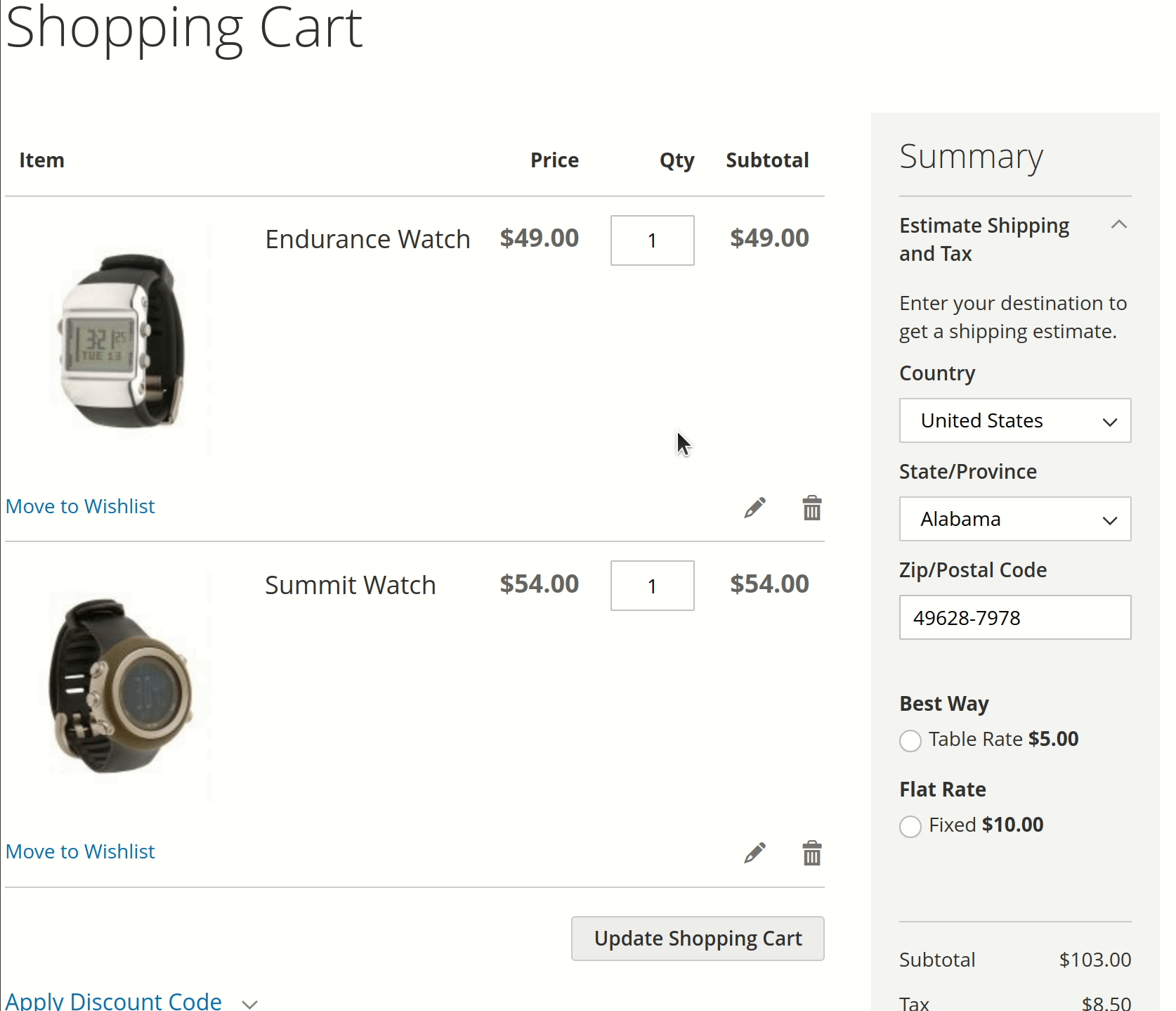 Shipping method shown as unavailable for a restricted region at checkout