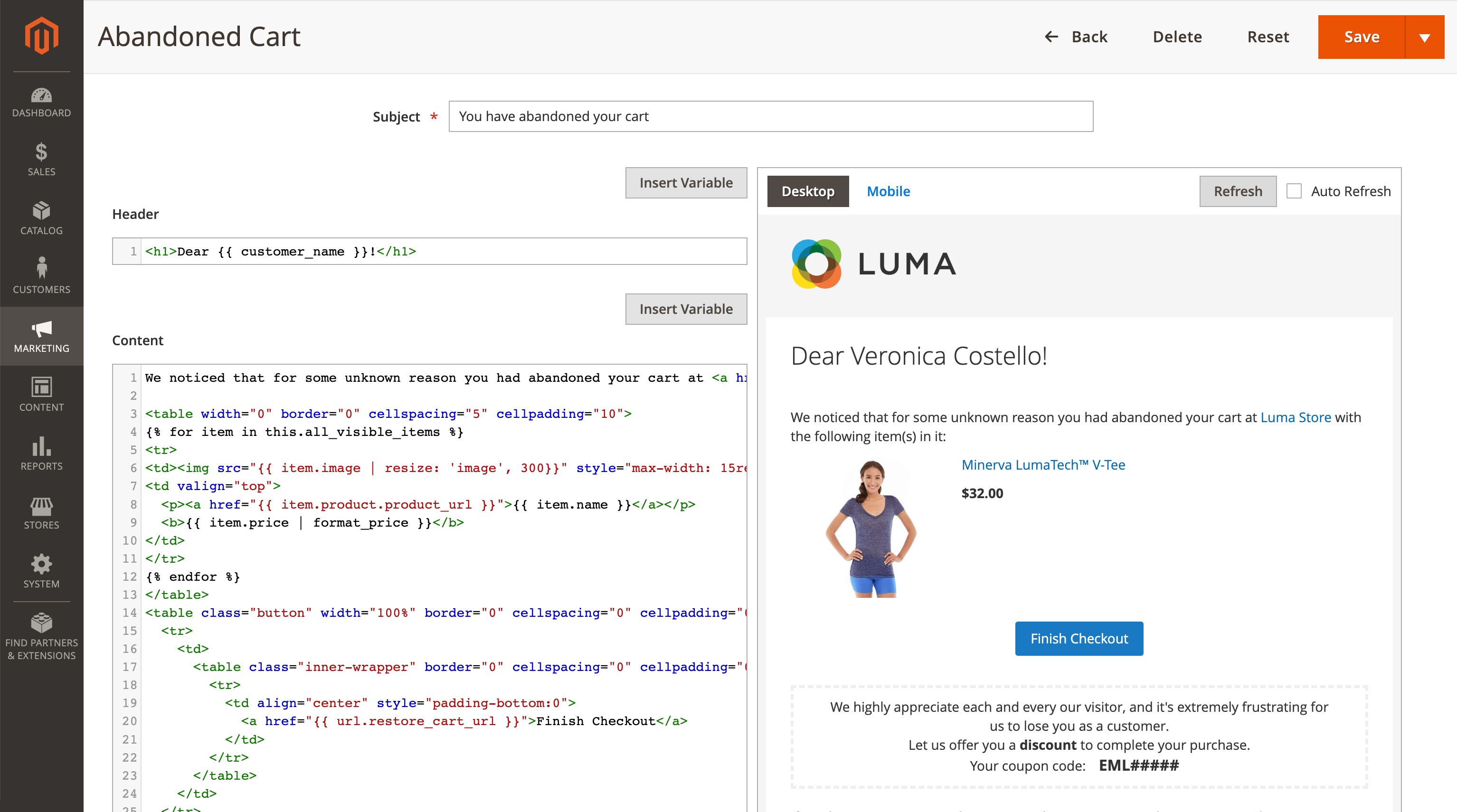 Email Template